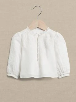 Promo ⭐ Banana Republic Baby Ramie Eyelet Blouse for kids ⭐