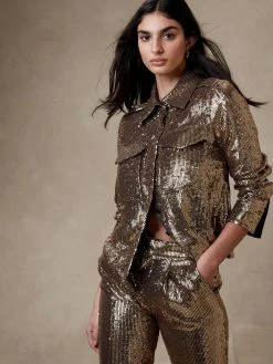 Buy 🥰 Banana Republic Ulla Sequin Shirt for women 👍