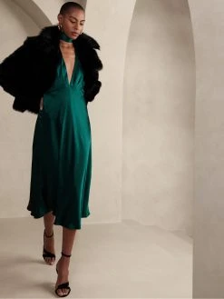 Flash Sale ✨ Banana Republic Celestial Silk Halter Dress for women ❤️