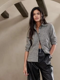 Budget 👏 Banana Republic Alys Slim Flannel Shirt for 🔥 women ⭐