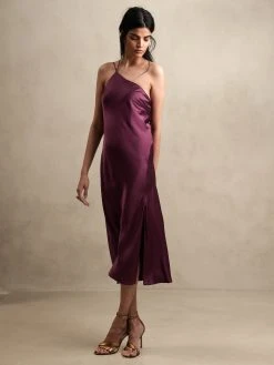 Outlet 🤩 Banana Republic Divine Silk One-Shoulder Dress for women ✨