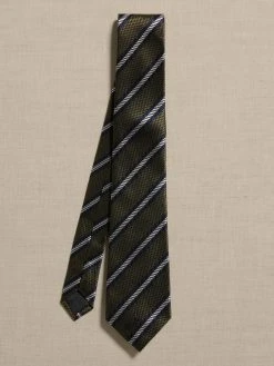 Buy 🌟 Banana Republic Border Stripe Silk Tie for men ⭐