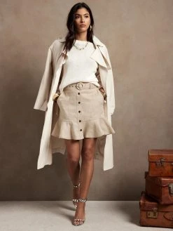 Best Sale 🧨 Banana Republic Linen Mini Skirt for women 🌟