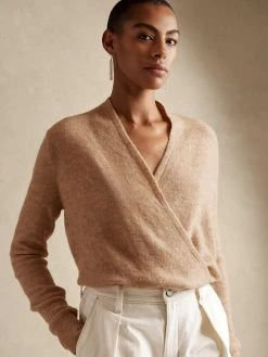 Best Pirce ✨ Banana Republic Aire Wrap-Front Sweater for 🎁 women ⭐