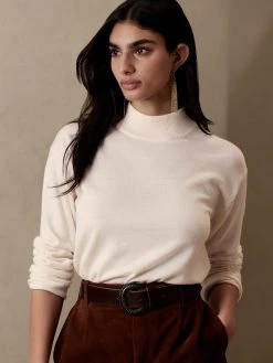 Deals ❤️ Banana Republic Adoro Merino Mock-Neck Sweater for 🔔 women ✨