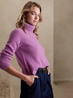 Promo ✔️ Banana Republic Chiara Cashmere Turtleneck Sweater for 🧨 women ✔️