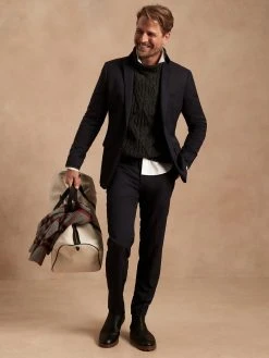 Best reviews of ⭐ Banana Republic Slim Wool Suit Jacket for men 😍