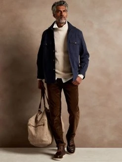 Outlet ✨ Banana Republic Slim Traveler Corduroy Pant for men 👍