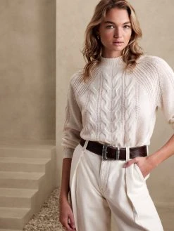 Outlet ⭐ Banana Republic Pura Merino-Blend Sweater for 👍 women 😍