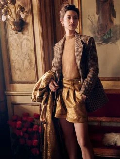 Best reviews of ⭐ Banana Republic Metallic Leather Explorer Short for 😍 women ⌛