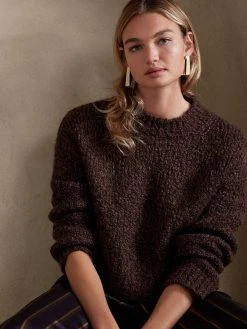 Coupon ✨ Banana Republic Soffio Boucl&eacute; Cropped Sweater for 🎉 women ⌛